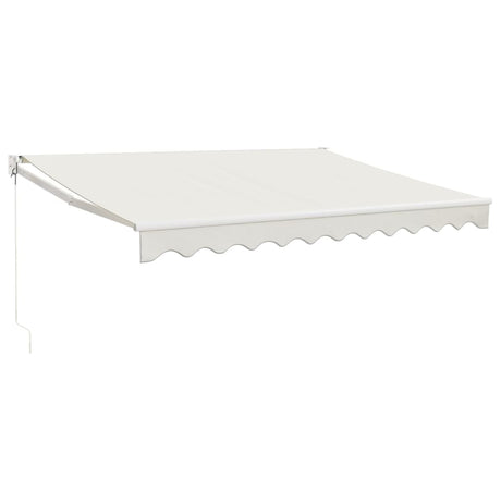 Vidaxl luifel uittrekbaar 3,5x2,5 m stof en aluminium crèmekleurig
