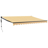 Vidaxl luifel automatisch uitschuifbaar 4,5x3 m geel en wit