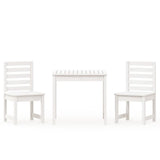 Vidaxl 3-delige bistroset massief grenenhout wit