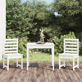 Vidaxl 3-delige bistroset massief grenenhout wit