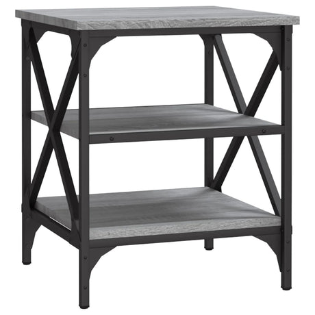 Vidaxl bijzettafel 40x42x50 cm bewerkt hout grijs sonoma eikenkleurig