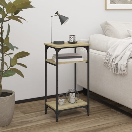 Vidaxl bijzettafel 40x30x75 cm bewerkt hout sonoma eikenkleurig