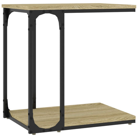 Vidaxl bijzettafel 50x35x52 cm bewerkt hout sonoma eikenkleurig