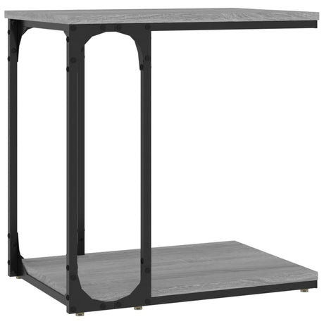 Vidaxl bijzettafel 50x35x52 cm bewerkt hout grijs sonoma eikenkleur