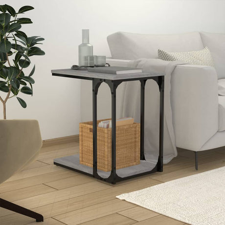 Vidaxl bijzettafel 50x35x52 cm bewerkt hout grijs sonoma eikenkleur