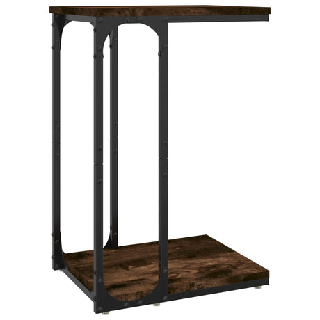 Vidaxl bijzettafel 40x30x60 cm bewerkt hout gerookt eikenkleurig