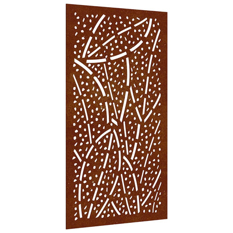Dekoracja ścienna Vidaxxl wzór liścia ogrodowego 105x55 cm stal corten