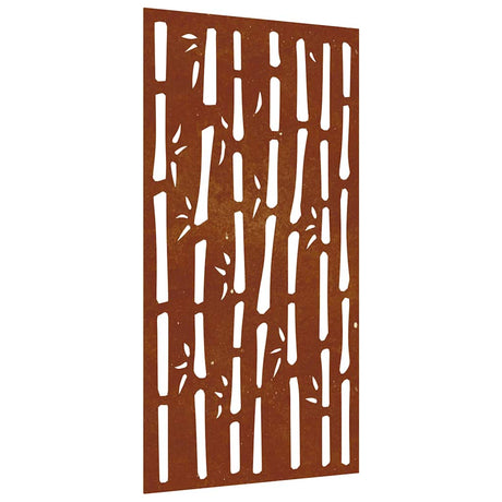 Vidaxxl dekoracja ścienna ogród bambusowy wzór 105x55 cm stal corten