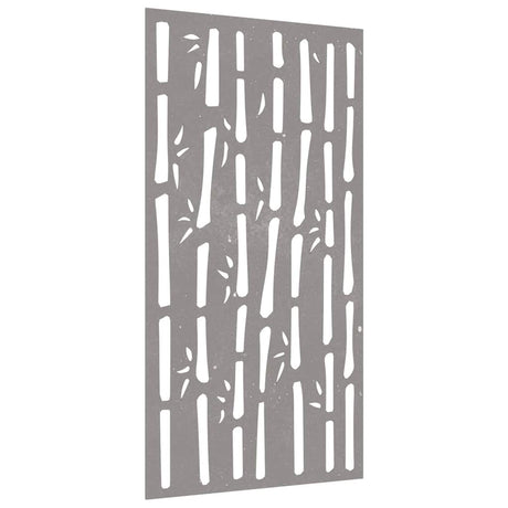 Vidaxxl dekoracja ścienna ogród bambusowy wzór 105x55 cm stal corten
