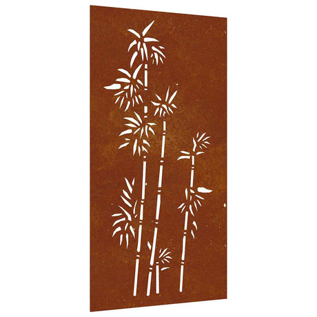 Vidaxxl dekoracja ścienna ogród bambusowy wzór 105x55 cm stal corten