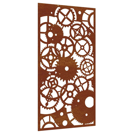 Dekoracja ścienna Vidaxxl z motywem wyposażenia ogrodu, 105x55 cm, stal corten