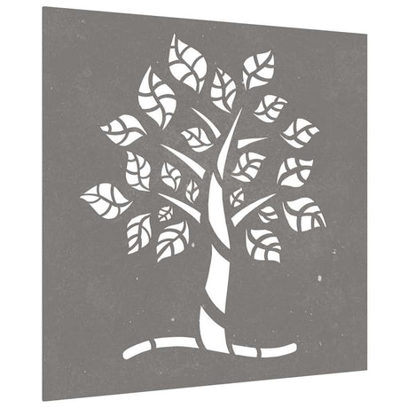 VidaXL dekoracja ścienna w kształcie drzewa ogrodowego, 55x55 cm, stal corten