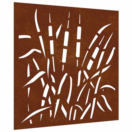 Dekoracja ścienna VidaXL trawa ogrodowa, stal corten, 55x55 cm
