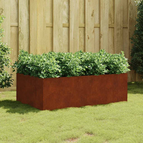 Donica VidaXL podniesiona ze stali corten o wymiarach 120x80x40 cm