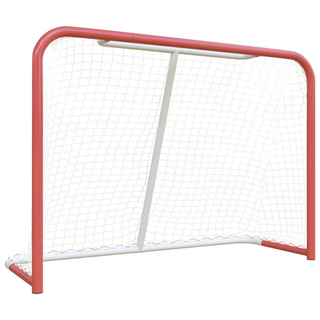 Bramka hokejowa Vidaxx z siatką 153x60x118 cm stalowo-poliestrowa czerwono-biała