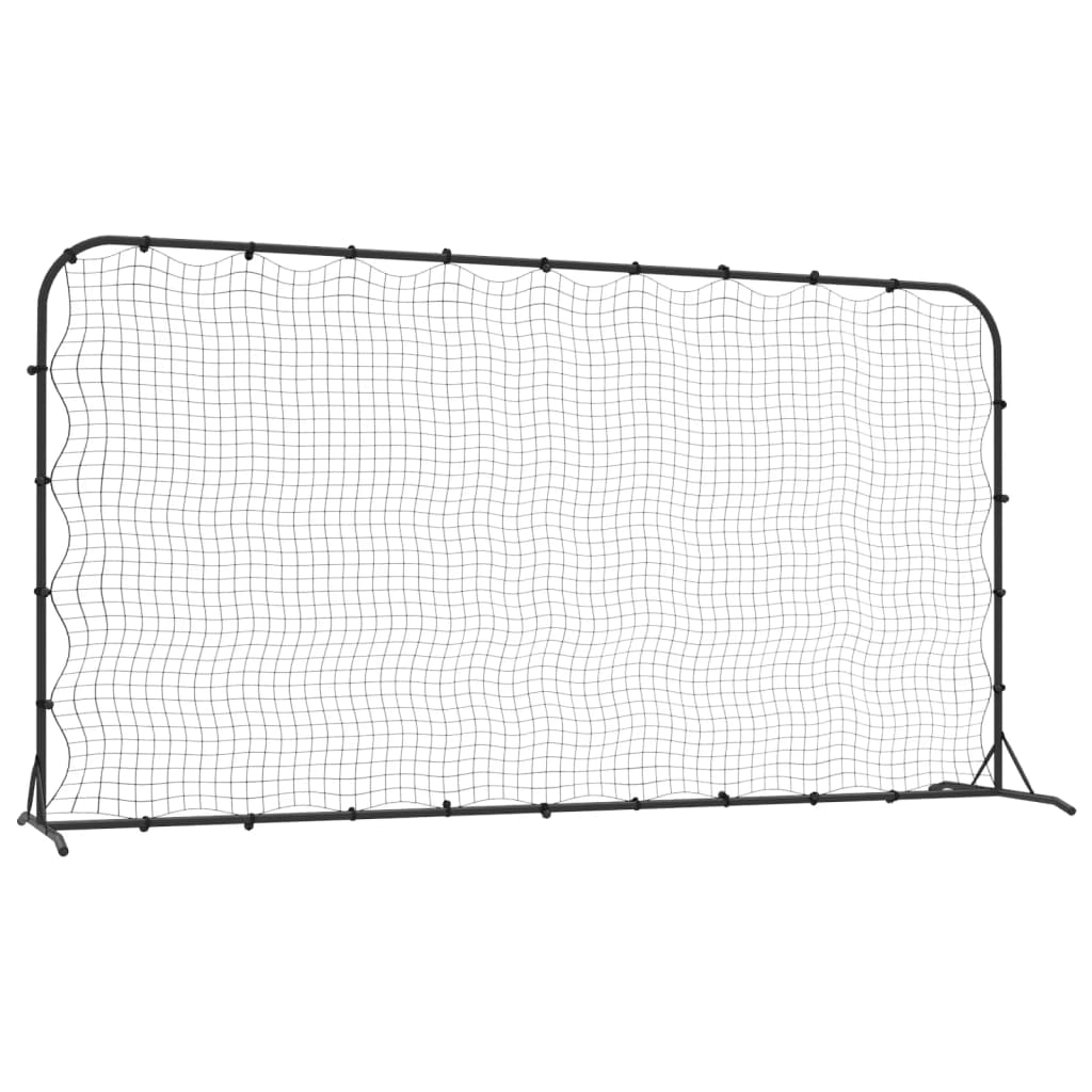 Rebounder piłkarski VidaXL 366x90x183 cm HDPE czarny