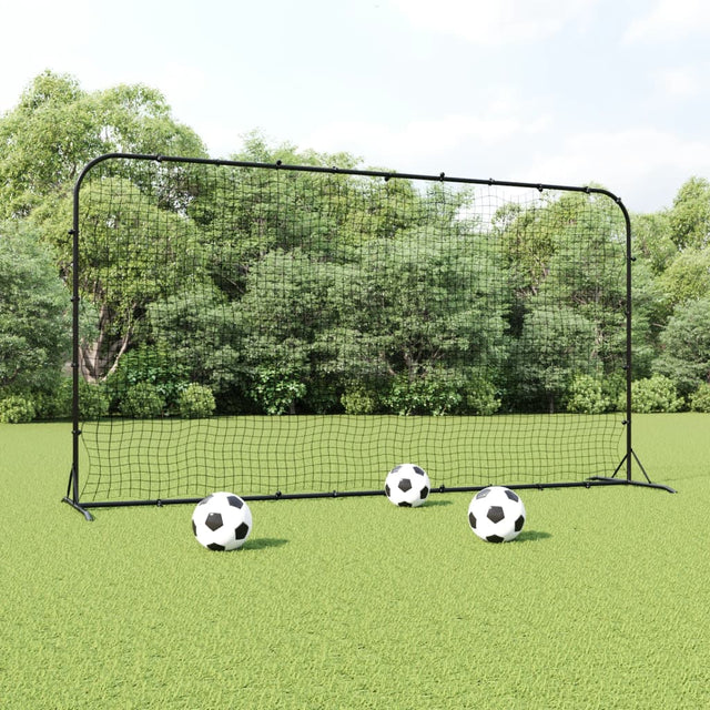 Rebounder piłkarski VidaXL 366x90x183 cm HDPE czarny