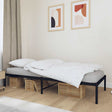Vidaxl bedframe metaal zwart 75 x 190 cm