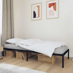 Vidaxl bedframe metaal zwart 75 x 190 cm