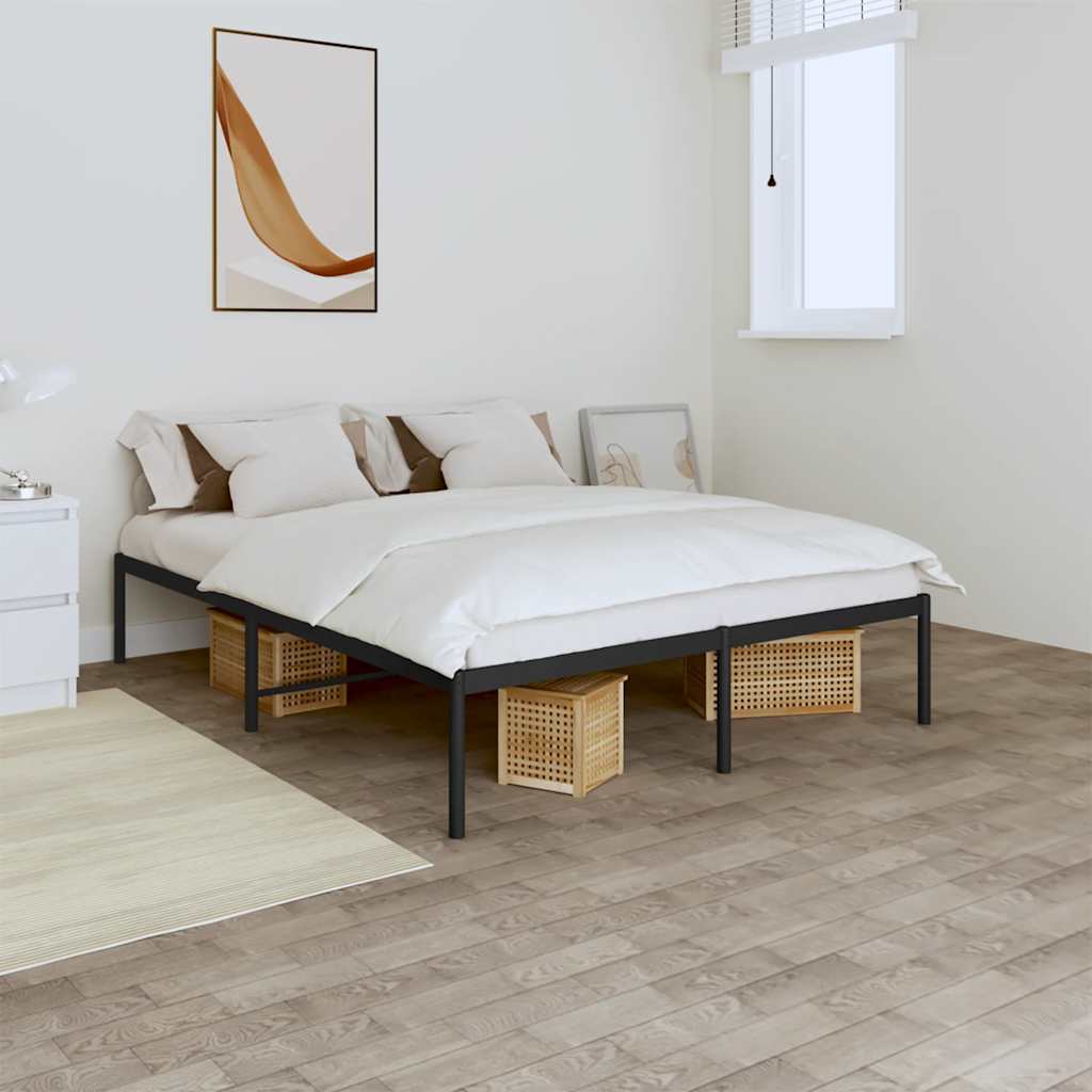 Vidaxl bedframe metaal zwart 160x200 cm