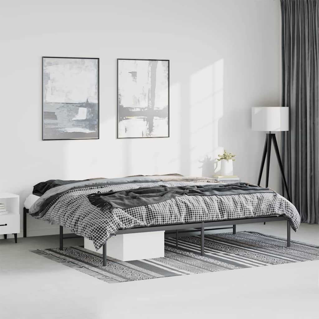Vidaxl bedframe metaal zwart 193x203 cm