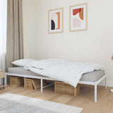 Vidaxl bedframe metaal wit 90x200 cm