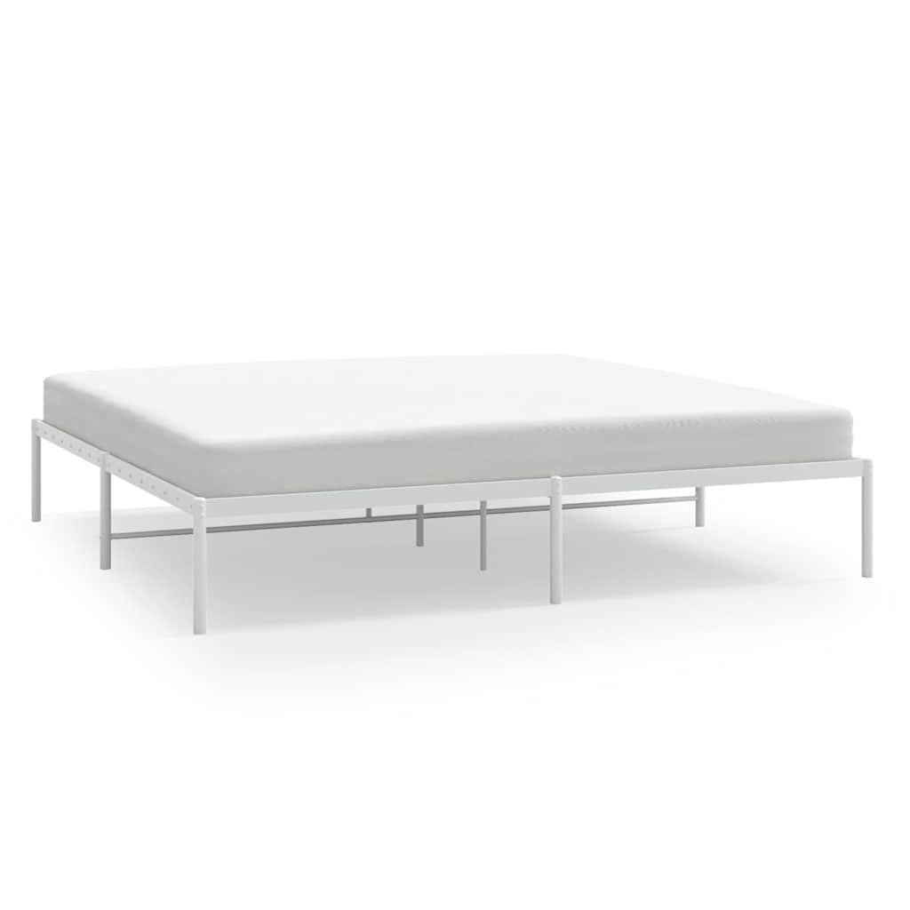 Vidaxl bedframe metaal wit 183x213 cm