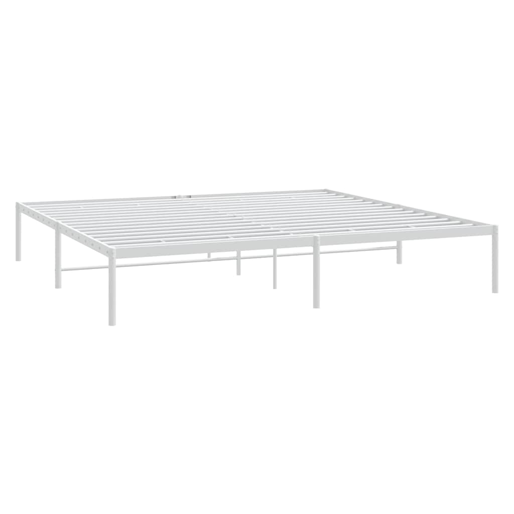 Vidaxl bedframe metaal wit 183x213 cm