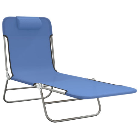 Vidaxl ligbedden 2 st inklapbaar textileen en staal blauw