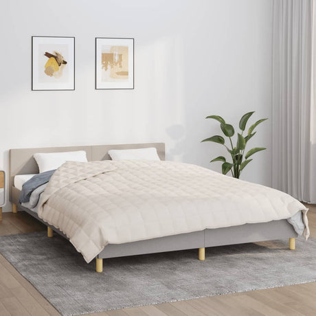 Koc obciążany Vidaxx 200x220 cm 13 kg tkanina jasny krem