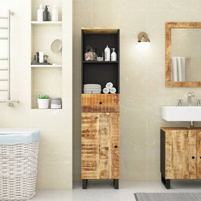 Vidaxl badkamerkast 38x33x160 cm massief mangohout
