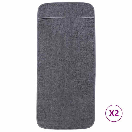 Ręczniki plażowe Vidaxx 2 szt. 400 g m² 60x135 cm tkanina antracyt