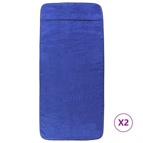 VidaXL ręczniki plażowe 2 szt. 400 g m² 60x135 cm, tkanina w kolorze błękitu królewskiego