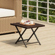 Vidaxl tafel inklapbaar 45x35x32 cm poly rattan bruin