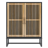 Vidaxl dressoir 60x30x75 cm bewerkt hout zwart
