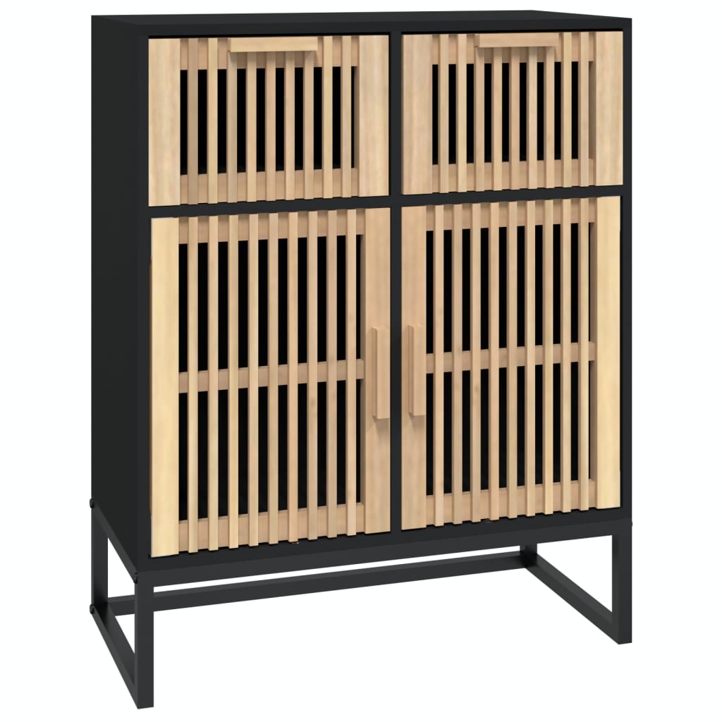 Vidaxl dressoir 60x30x75 cm bewerkt hout zwart