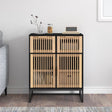 Vidaxl dressoir 60x30x75 cm bewerkt hout zwart