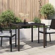 Vidaxl tuinstafel bruin 90 x 90 x 75 cm poly rattan