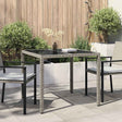 Vidaxl tuinstafel grijs 90 x 90 x 75 cm poly rattan