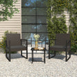 Vidaxl tuinstoel met kussen poly rattan zwart