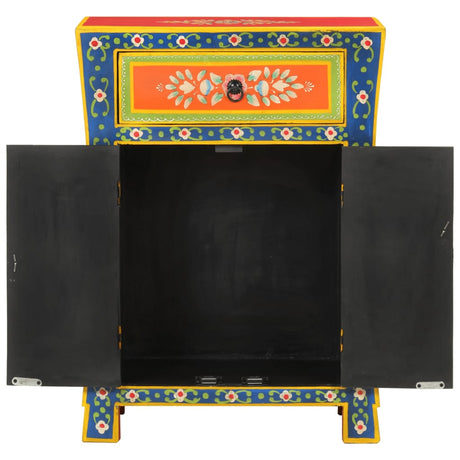 Vidaxl dressoir handgeschilderd 54x30x74 cm massief mangohout