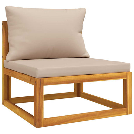 Vidaxl 2-delige loungeset met kussens massief acaciahout