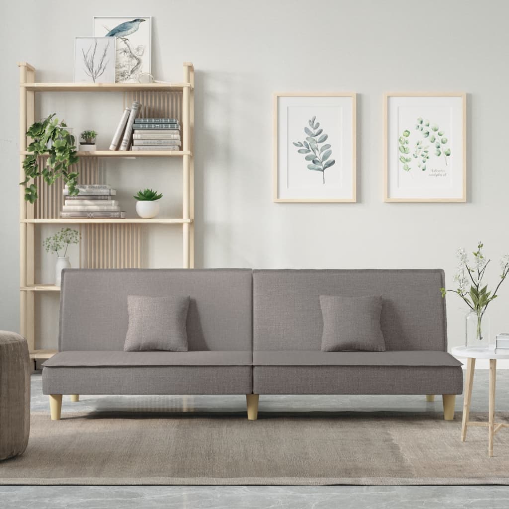 Vidaxl slaapbank stof taupe