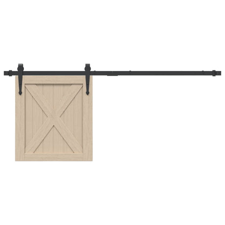 Zestaw do zawieszania Vidaxx do mini drzwi przesuwnych 122 cm stal węglowa, kolor czarny