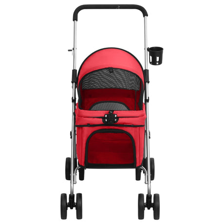 Vidaxl Dog Car Solbumble 76x50x100 cm Oxford Fabric Red