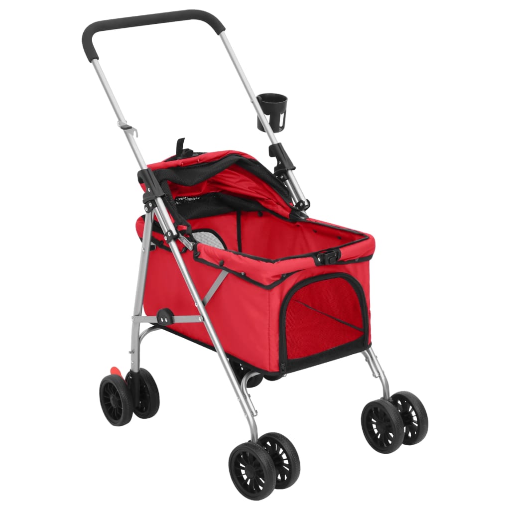Vidaxl Dog Car Solbumble 76x50x100 cm Oxford Fabric Red