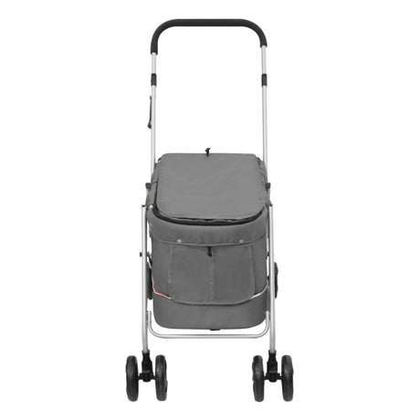 Vidaxl Dog Car Solbumble 100x49x96 cm lniany tkanina szary