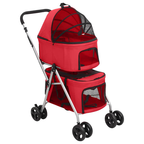 Vidaxl Dog Car Soldable 83X48X97 CM Oxford Fabric Red