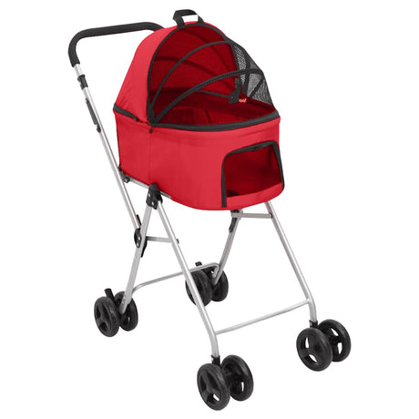 Vidaxl Dog Car Soldable 83X48X97 CM Oxford Fabric Red
