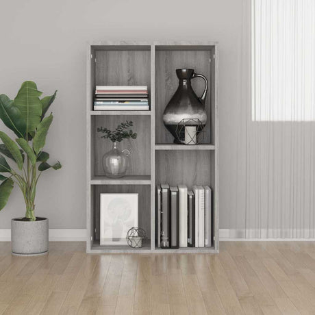 Vidaxl boekenkast dressoir 50x25x80 cm bewerkt hout sonoma grijs